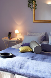 Slaapkamer in paars blauwe kleuren Spanje